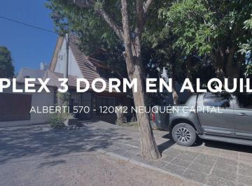 PH · 115m² · 5 Ambientes · 2 Cocheras · Duplex de 3 Dorm. con Cochera en Alquiler