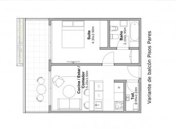 Departamento de 2 ambientes, Vicente López · Exc Ubicación - 2 Amb con Amenities a Estr. - Venta en Poso