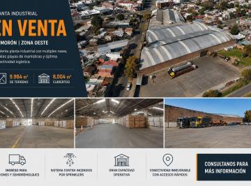 Depósito · 8000m² · Importante Fracción Industrial en Venta – Morón | 10258 m² de Terreno + 11000 m² Edificados