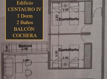Departamento · 109m² · 4 Ambientes · 1 Cochera · Centauro VI - 3 Dorm - 2 Baños - con Cochera