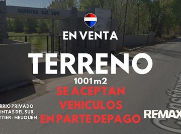 Terreno · 1001m² · Venta Terreno B° Privado Quintas del Sur Plottier
