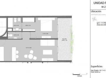 Departamento · 46m² · 2 Ambientes · Vta Belgrano 2 Amb Apt Prof Arb Gran Oportunidad!