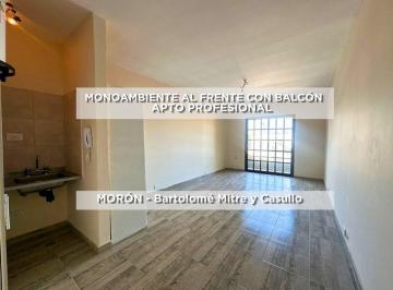 Departamento · 24m² · 1 Ambiente · Monoambiente Alquiler Moron Apto Profesional