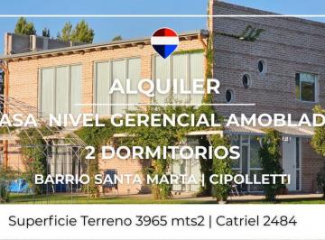 Casa · 150m² · 3 Ambientes · Alquiler Casa Nivel Gerencial Amoblada