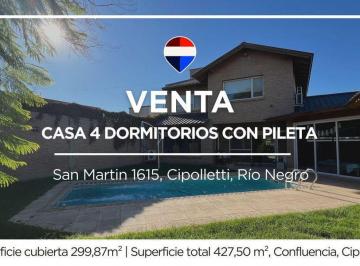 Casa · 300m² · 7 Ambientes · 2 Cocheras · Venta Casa 4 Dorm. con Pileta Cipolletti