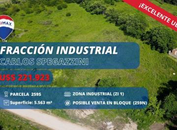 Terreno · 5563m² · Lote en Venta en Carlos Spegazzini Zona Industrial