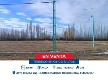 Terreno · 298m² · Terreno en Venta Loteo Emanuel 1 - Cinco Saltos