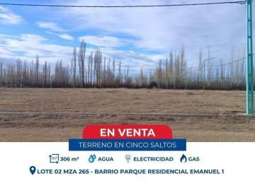 Terreno · 306m² · Terreno en Venta Loteo Emanuel 1 - Cinco Saltos
