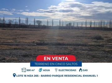 Terreno · 300m² · Terreno en Venta Loteo Emanuel 1 - Cinco Saltos