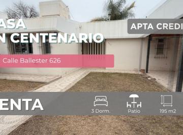 Casa · 168m² · 7 Ambientes · 1 Cochera · Venta Casa en Pb Calle Ballester 626 Centenario