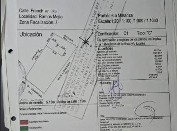 Terreno · 832m² · Lote Planos Aprobados Venta Ramos Mejia Centro