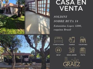 Casa de 5 ambientes, Soldini · Importante Casa Sobre Ruta 14 en Soldini