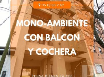 Departamento · 30m² · 1 Ambiente · 1 Cochera · | Venta | Monoambiente C/ Cochera 115 E/66 y 67, La Plata