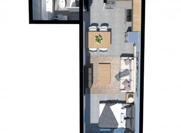 Departamento · 33m² · 1 Ambiente · Departamento en Pozo Monoambiente