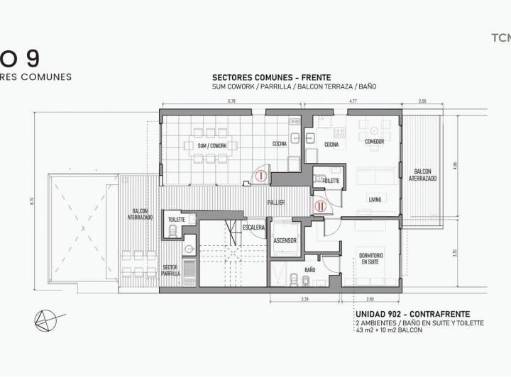 Departamento 2 ambientes en venta en Almagro
