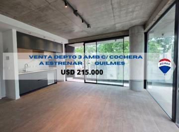Departamento · 70m² · 3 Ambientes · 1 Cochera · Venta Depto a Estrenar Quilmes