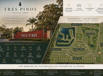 Terreno · 1000m² · Lote en Venta en Barrio Privado Tres Pinos - Gral Rodriguez