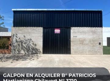 Bodega-Galpón 125m² Alquiler Patricios · Alquiler Galpon 10 de Frente X 12,50 m de Fondo B° Patricios Martiniano Chilavert N°3710.