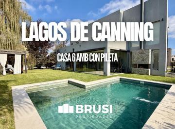 Casa · 280m² · 7 Ambientes · 2 Cocheras · Casa en Venta 280 M&sup2;| Paneles Solares| Pileta Calefaccionada| Lagos de Canning - Canning - Oportindad
