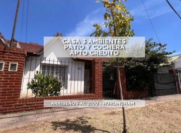 PH · 59m² · 3 Ambientes · 2 Cocheras · Venta Casa 3 Ambientes Hurlingham Apto Credito