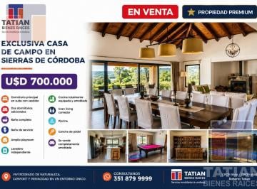 Casa · 400m² · 8 Ambientes · 1 Cochera · Casa Quinta Premium