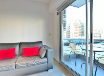 Departamento · 56m² · 2 Ambientes · Alquiler 2 Ambientes Amoblado con Balcón, Terraza y Parrilla