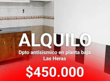 Departamento de 5 ambientes, Las Heras · Alquilo Hermoso Depto Antisísmico Las Heras