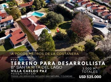 Terreno · 2979m² · Venta Terreno Premium de 3.000 m² en Villa Carlos Paz - Barrio Santa Rita a m de La Costanera