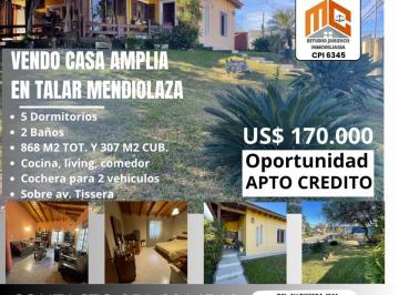 Casa de 11 ambientes, Mendiolaza · Vendo Casa en Talar de Mendiolaza, Oportunidad Apto Credito!