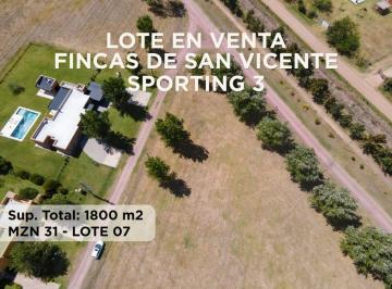 Terreno · 1800m² · Lote 1800 m Fincas de San Vicente Sporting Venta