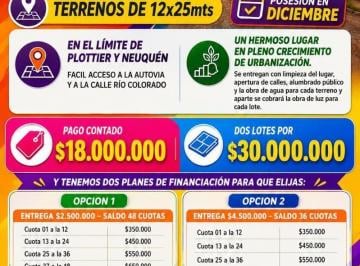 Terreno · 300m² · Terrenos en Plottier