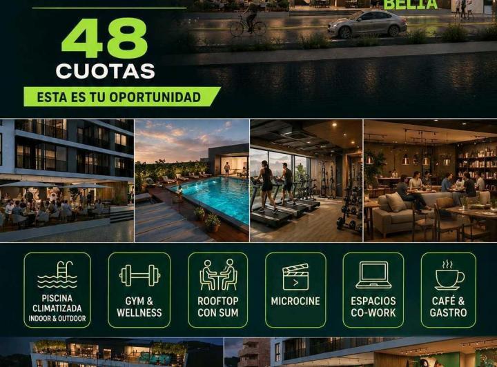 Departamento · 46m² · 2 Ambientes · 1 Cochera