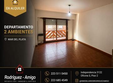 Departamento de 2 ambientes, Mar del Plata · Departamento Dos Ambientes con Balcon a La Calle en Alquiler Zona Aldrey