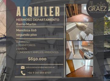 Departamento de 3 ambientes, Rosario · Amplio Departamento de Categoría 2 Dorm. Mendoza 616