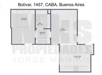 Departamento · 42m² · 2 Ambientes · Bolivar 1457