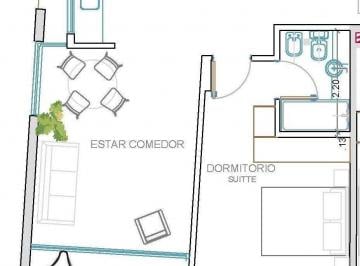 Departamento · 57m² · 2 Ambientes · Azara 1388