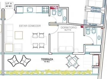 Departamento · 38m² · 2 Ambientes · Azara 1388