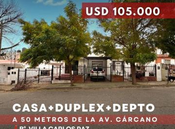 Casa · 169m² · 11 Ambientes · 2 Cocheras · Venta Casa con Dúplex y Departamento Gas Natural a m de Av Cárcano en Villa Carlos Paz