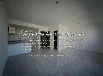 Departamento · 33m² · 1 Ambiente · Monoambiente Venta San Cristobal Terraza Exclusiva