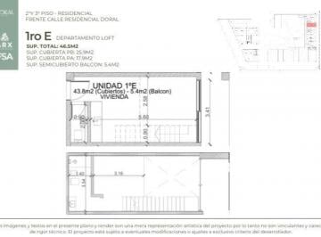 Departamento · 43m² · 2 Ambientes · Departamento Loft en Venta en Tigre, G. B. a. Zona Norte, Argentina