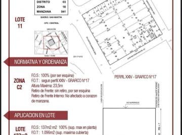 Terreno · 137m² · Venta Lote San Martin Apto Desarrollo