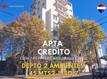 Departamento · 40m² · 2 Ambientes · Venta Depto 2 Amb Berazategui Centro Apto Credito