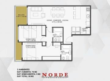 Departamento · 76m² · 3 Ambientes · Departamento - Villa Luro