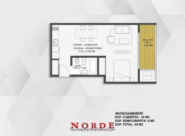 Departamento · 34m² · 1 Ambiente · Departamento - Villa Luro