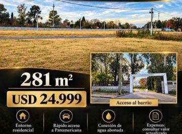 Terreno , Pilar · Venta Lote 281 m² Barrio Las Casuarinas - del Viso