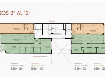 Departamento · 74m² · 3 Ambientes · Departamento 3 Ambientes Al Frente con Balcón Terraza