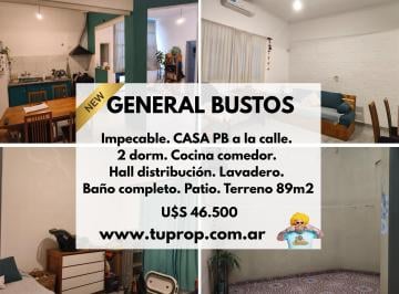 Casa de 2 ambientes, Córdoba · General Bustos Mb Ubicación y Estado