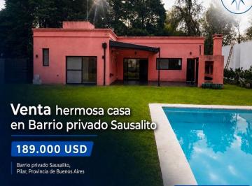 Casa de 4 ambientes, Pilar · Venta Casa 4 Ambientes en Barrio Privado Sausalito