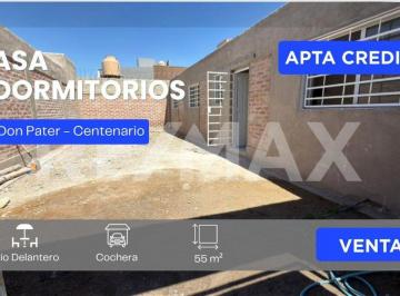Casa · 55m² · 4 Ambientes · 1 Cochera · Venta Casa 2 Dorm. Pb Don Pater Centenario