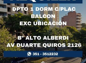 Departamento de 3 ambientes, Córdoba · Dpto en Alquiler C/balcon B° Alto Alberdi